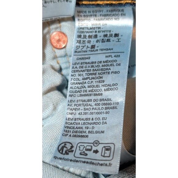 Levis 501 Mens Blue Dark Wash Straight Leg Fit Button Fly Modern Jeans 36X28 - Picture 11 of 14